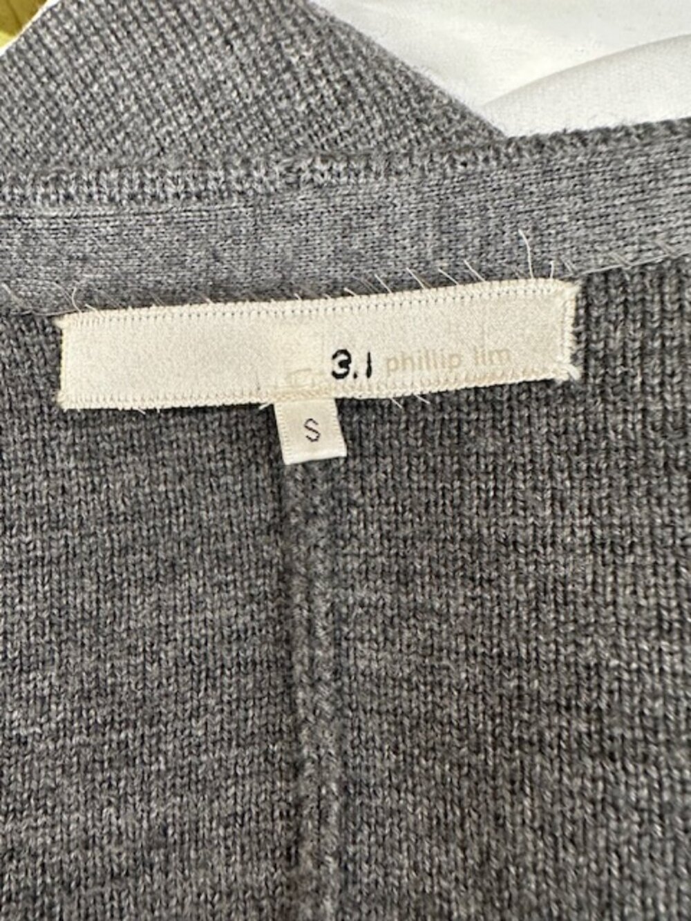 3.1 Phillip Lim Merino Wool Gray Size S Coat - Picture 7 of 8